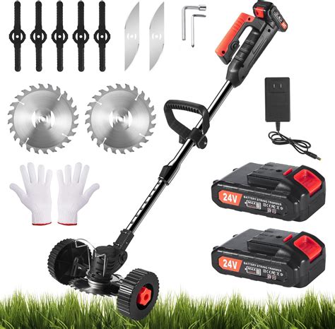 Electric Weed Eater Cordless Weed Wacker Battery Operated 24 V Weed Trimmer Weed