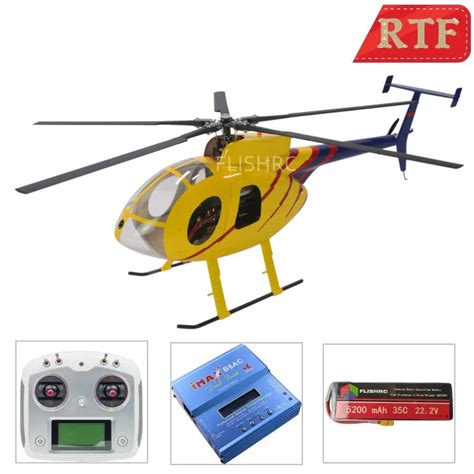 FLISHRC Roban MD500E Huges 500 Size Helicopter Scale Five Rotor Blades