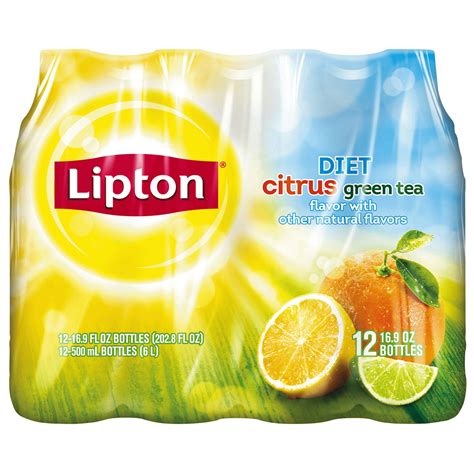 Lipton Diet Green Tea Citrus 169 Fl Oz 12 Count Coffee Meijer