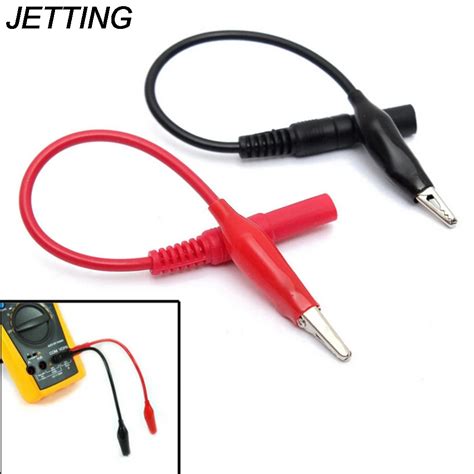 JETTING 2Pcs Alligator Clips Electrical DIY Test Leads Alligator Double ...