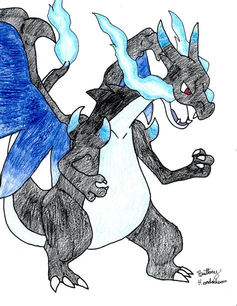 Mega Charizard X drawing by bandit1030 on DeviantArt