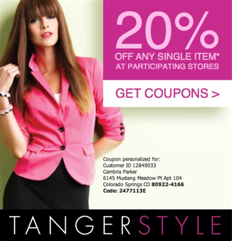 Tanger Outlet 20% Off Any Single Item Coupon! - Freebies2Deals