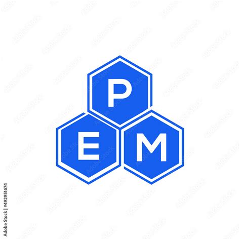 pem letter logo design  white background pem creative initials