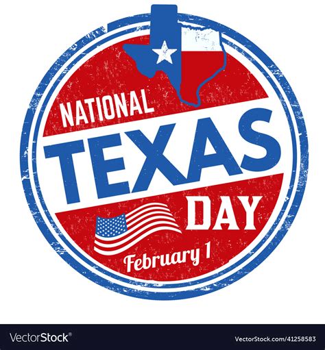 National Texas Day Grunge Rubber Stamp Royalty Free Vector