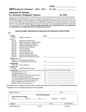 Fillable Online linnbenton AS 4404 - linnbenton Fax Email Print - pdfFiller 