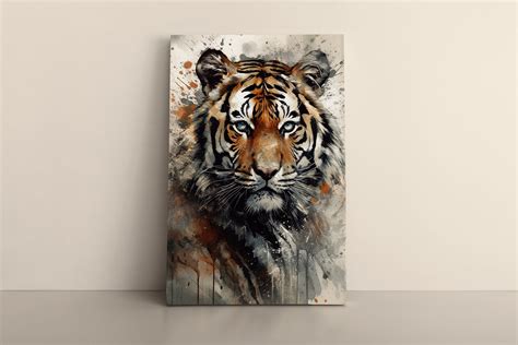 Printable Tiger Portrait Painting Home Wall Decor Wall Art Painting ...