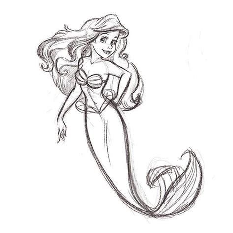 Ariel sketch. #disney #littlemermaid #ariel #princessariel #underthesea ...