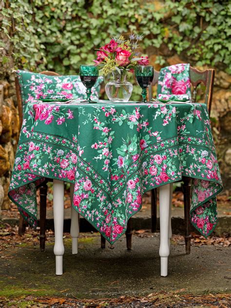 Buy Shop April Cornell Spring Cottage Rose Table Cover Cloth 60 X 60