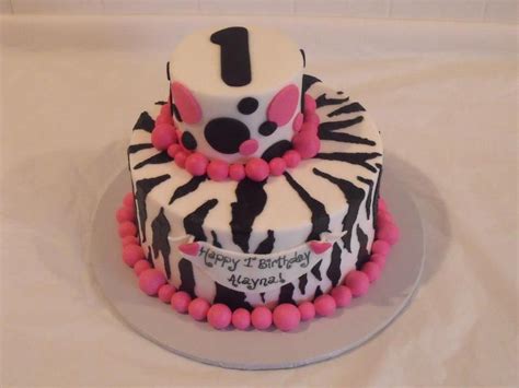 Hot Pink And Zebra Print St Birthday Cake St Birthday Cakes Birthday