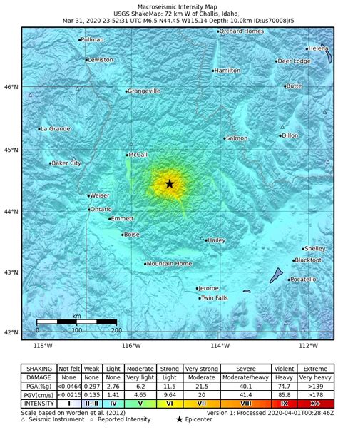 M Quake Shakes Central Idaho Earthquakes