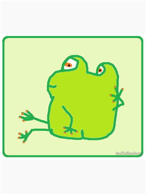 Frog Butt Sticker By Leafbilliealone Redbubble