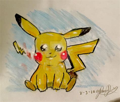 Pikachu ( practice) by Ohthelovely on DeviantArt