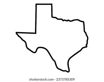 Texas Map Tx Outline Logo Stock Vector (Royalty Free) 2373785309 ...