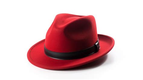 Premium AI Image | A red fedora with a black band