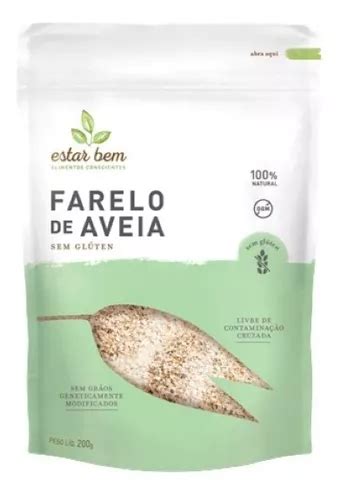 Kit 3x Farelo De Aveia Sem Glúten Estar Bem 200g Frete grátis