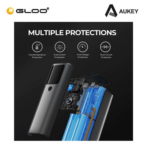 Aukey Sprint X W Pd Mah Smart Digital Display Power Bank Pb Y