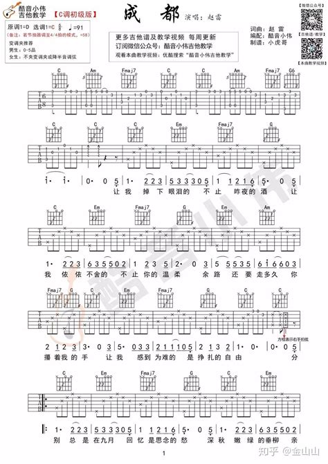 有哪些吉他谱适合初学者弹唱？ 知乎