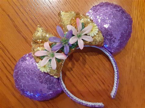 Rapunzel Inspired Ears Princess Rapunzel Tangled Handmade Custom Mouse