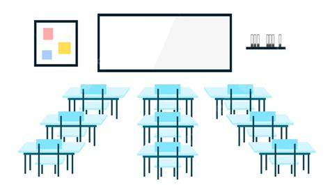 School Classroom Interior Design Vector School Classroom Classroom Classroom Interiors Png