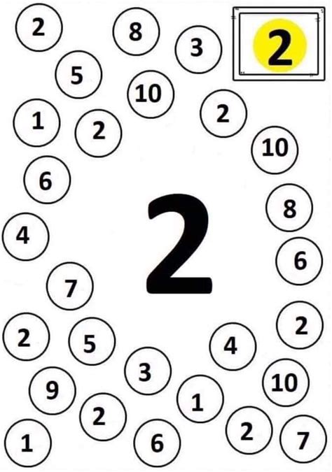 The Number Two Is Shown In Black And White With Numbers Below It As