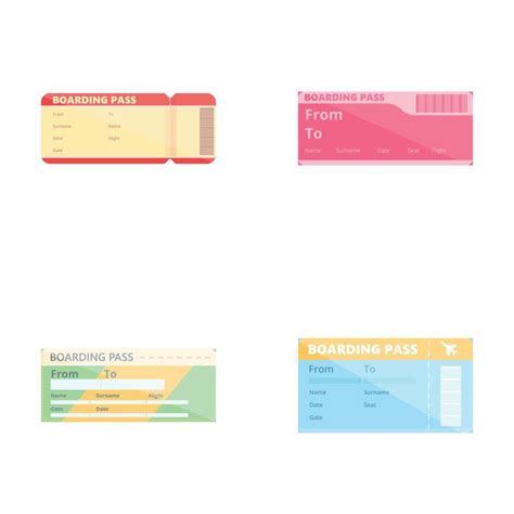 Boarding Pass Ticket Vector Art, Icons, and Graphics for Free Download