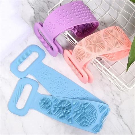 Buy Silicone Bath Brush Soft Scrubber Skin Massage Brush Rubbing Body