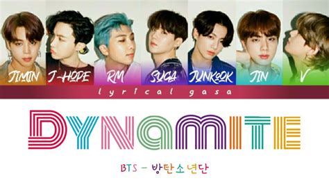 Bts Dynamite Colour Coded Lyrics Han Rom Eng Lyrical