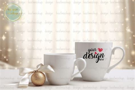 Vintage Christmas White Mug Mockup Graphic By Thebest Mockup Creative