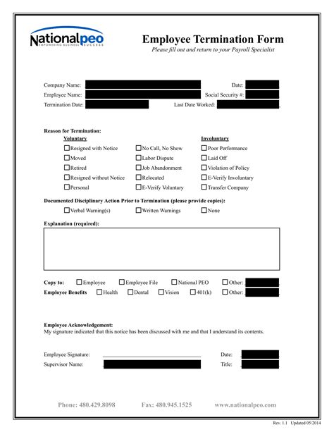 Free Printable Automatic Termination Form Printable Forms Free Online