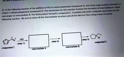 SOLVED The Reaction Of The Addition Of HCI To Vinylcyclopentane