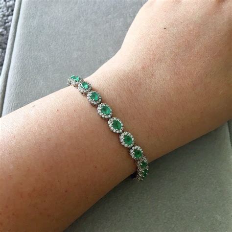 Dainty! Genuine green EMERALD bracelet, Luxury, Accessories, Others on ...