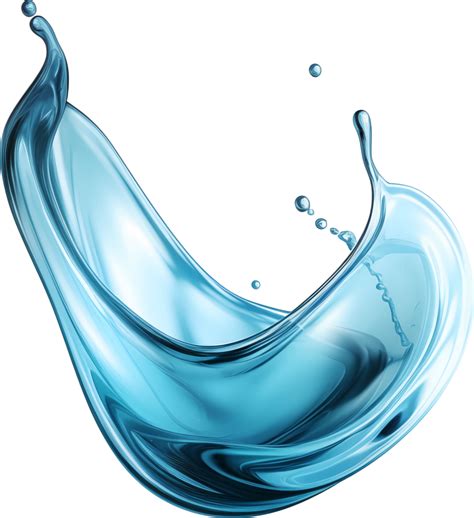 Ai Generated Realistic Water Splash Isolated Transparency Background