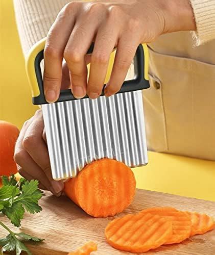 Htbmall Crinkle Potato Cutter Wavy Chopper Knife Upgraded