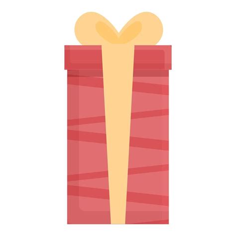 Red Gift Box Icon Cartoon Vector Ribbon Present 14309033 Vector Art At