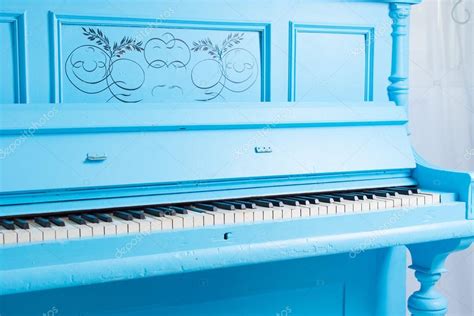 Blue Upright Piano