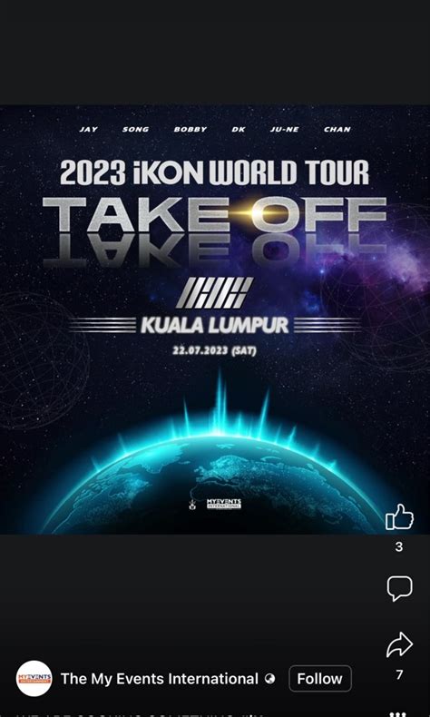 Wts Original Price Ikon World Tour Take Off In Kl Cat Tickets