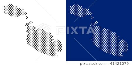 Dot Malta Island Map Stock Illustration 41421079 PIXTA