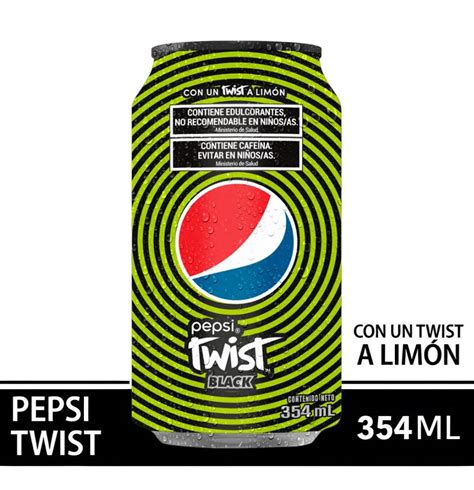 Pepsi Twist Black Gaseosa de Limón 354 ml