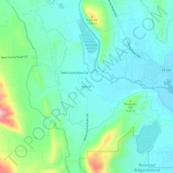 Bellvue topographic map, elevation, terrain