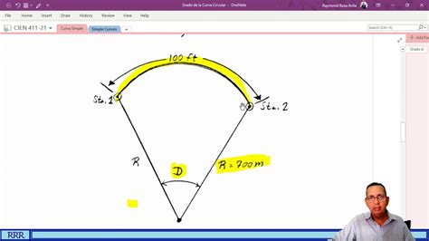 El Grado De La Curva Circular Curvas Horizontales En Carreteras Youtube