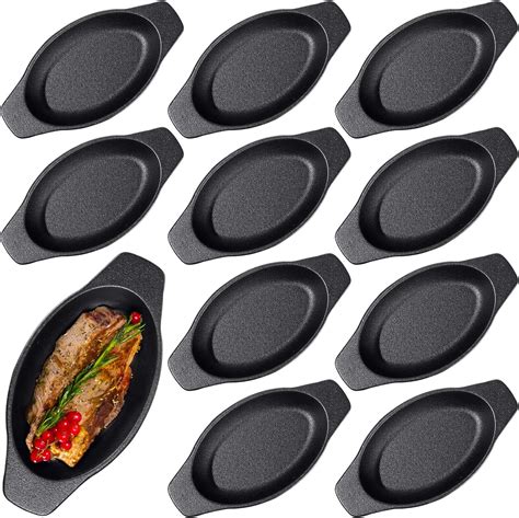 Amazon Tioncy 10 Pcs 4 X 6 Inch Small Cast Iron Skillet Mini Oval