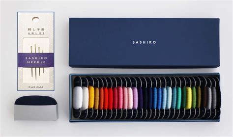 New Sashiko Thread Daruma Thin Weight Collection Box 29 Color