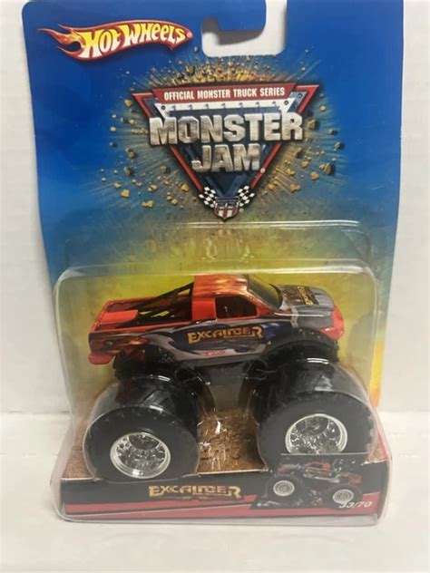 Monster Jam Hot Wheels Moul Sous Pression Excaliber Monster Truck Mattel Rare Eur