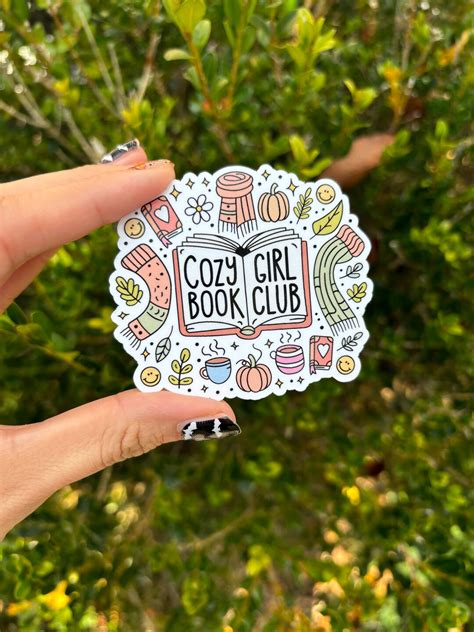 Cozy Girl Book Club Sticker Book Club T Bookish Sticker Booktok