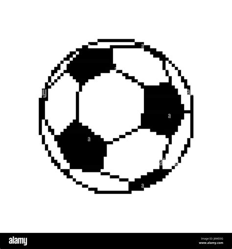 Soccer ball pixel art. Football pixelated isolated on white background Stock Vector Image & Art ...