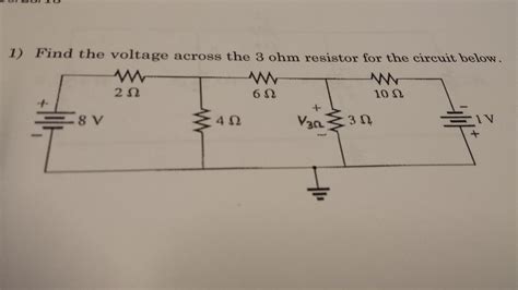 Solved Find The Voltage Across The 3 Ohm Resistor For The Chegg