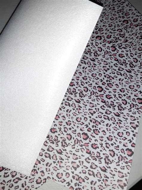 Pink Leopard Print Faux Leather Sheets Vegan Leather Etsy