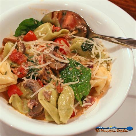 Tortellini With Spinach Tomato Cream Sauce A Meatless Monday Recipe