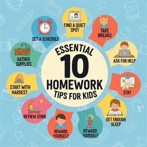 essential homework tips  kids graphic folks