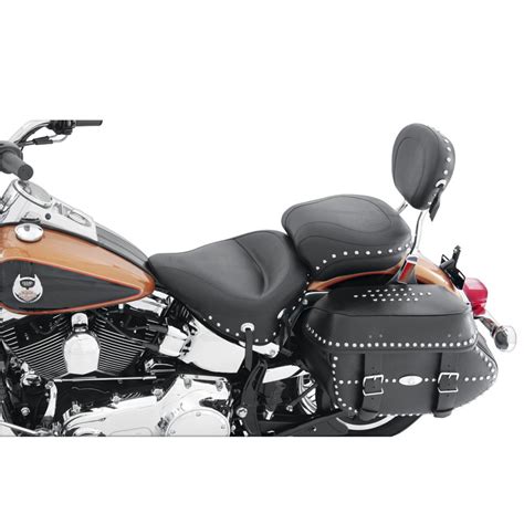 Mustang 76249 Wide Touring Solo Seat Black For Harley Softail Wide